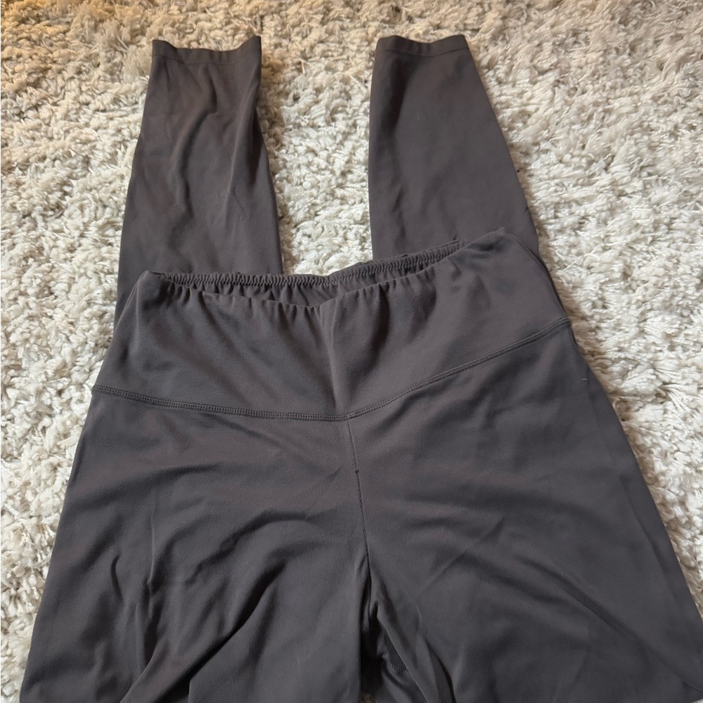 Felina Dark brown high-waisted leggings stretchy waistband comfortable f…
